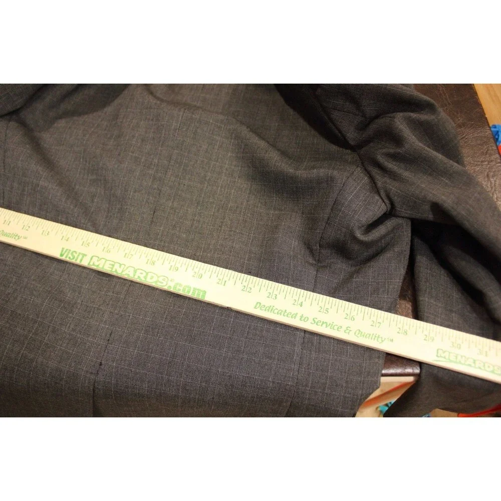 Embassy Square Vintage 2 Piece Suit Mens Gray Checked 40R Flat Fronts 34" W USA - Picture 13 of 13